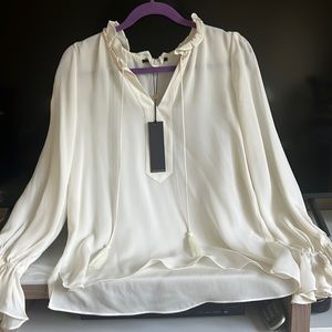 Kobi Halperin long sleeve silk top with tags